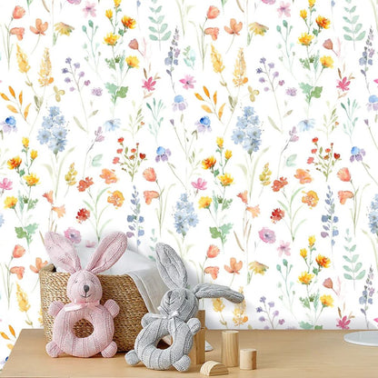 Papier peint liberty fleur bebe deco mural