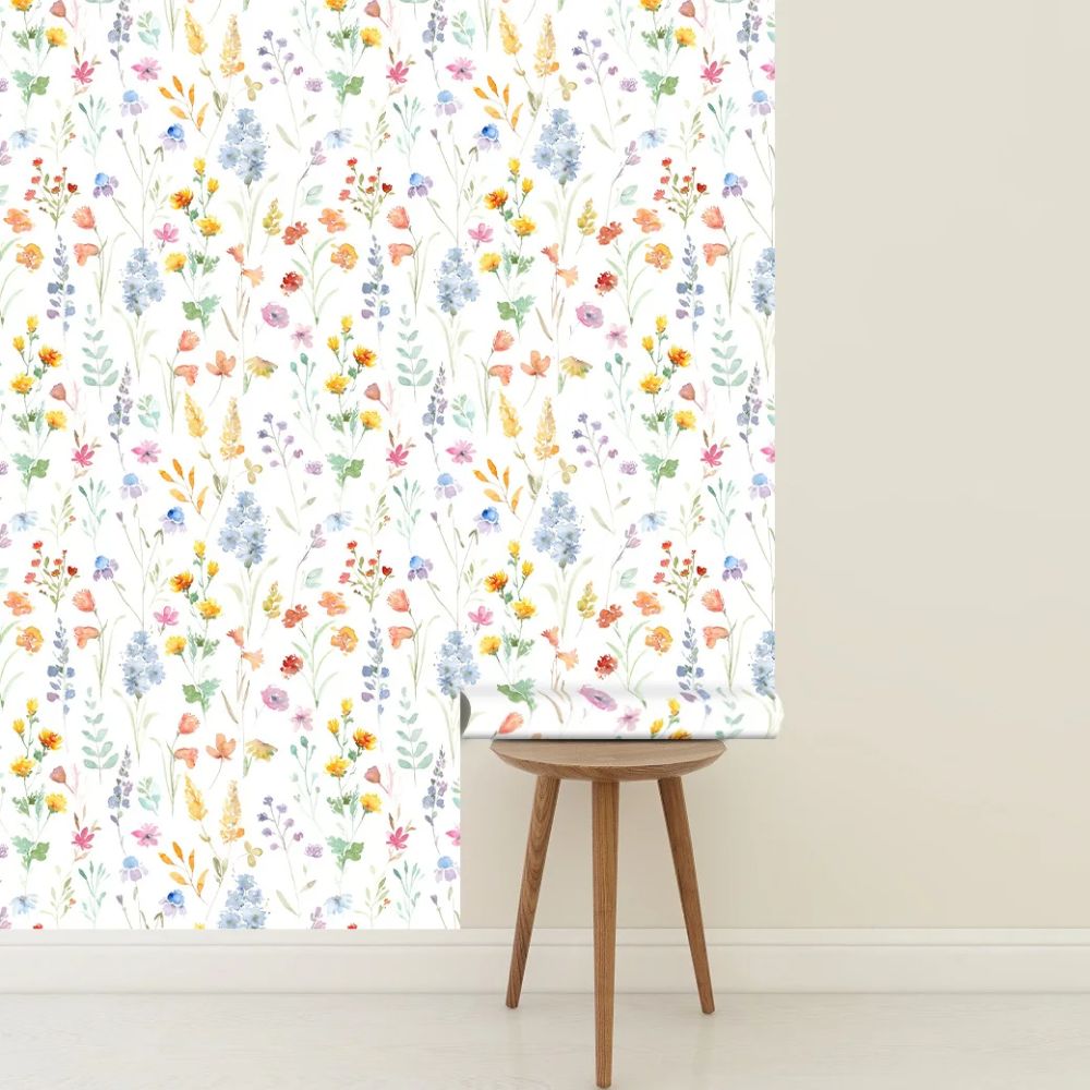 Papier peint liberty fleur bebe motif