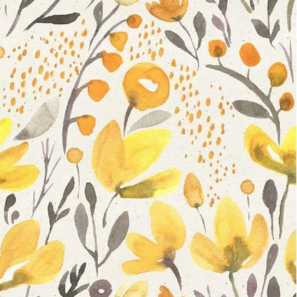 Papier peint liberty jaune motif