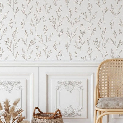 Papier peint liberty noir et blanc deco mural