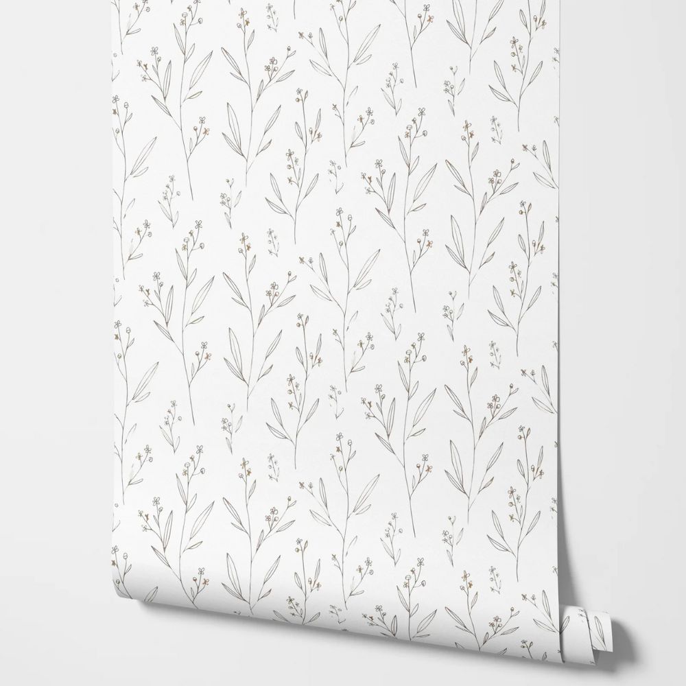 Papier peint liberty noir et blanc motif