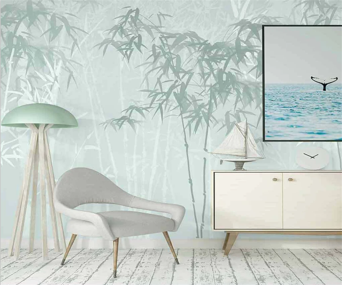Papier peint motif bambou deco mural