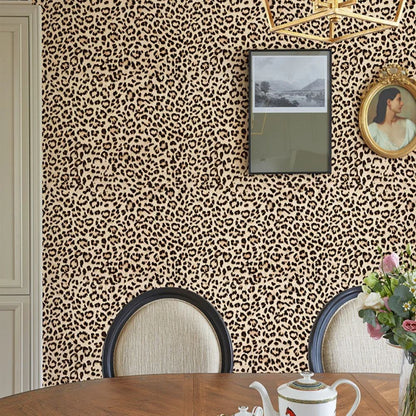 Papier peint motif léopard cuisine
