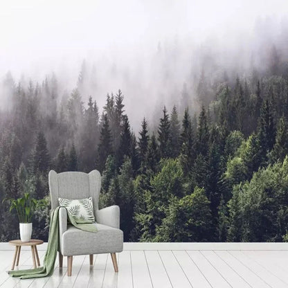 Papier peint nuage gris