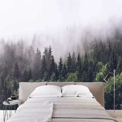 Papier peint nuage gris deco chambre
