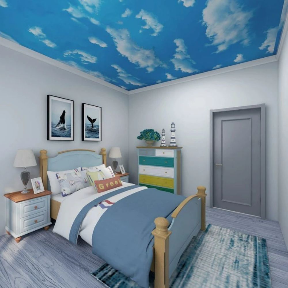 Papier peint nuage plafond deco mural