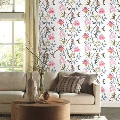 Papier peint oiseaux et papillons deco mural