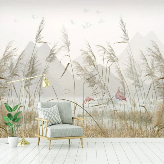Papier peint panoramique flamant rose