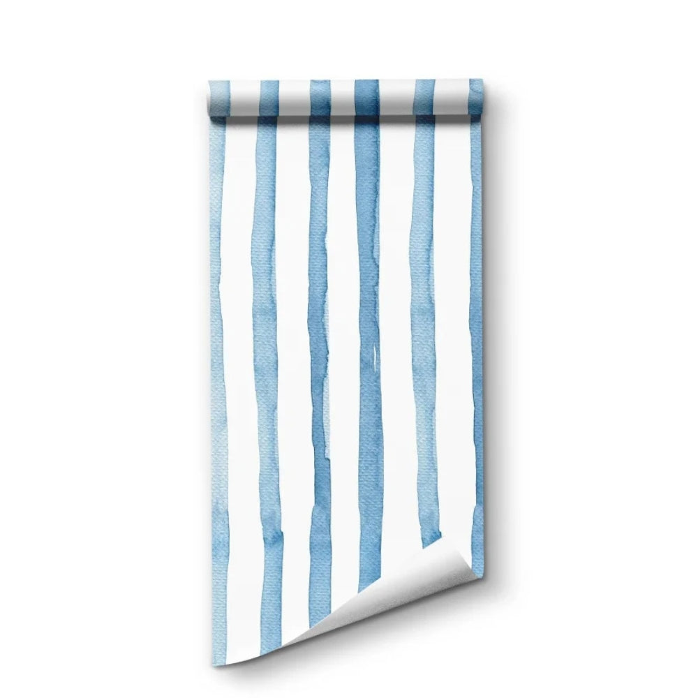 Papier peint rayure chambre enfant decoration murale