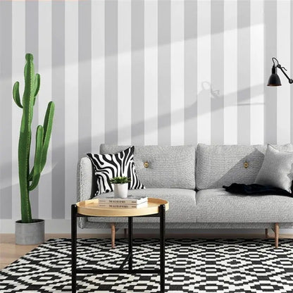 Papier peint rayures gris clair