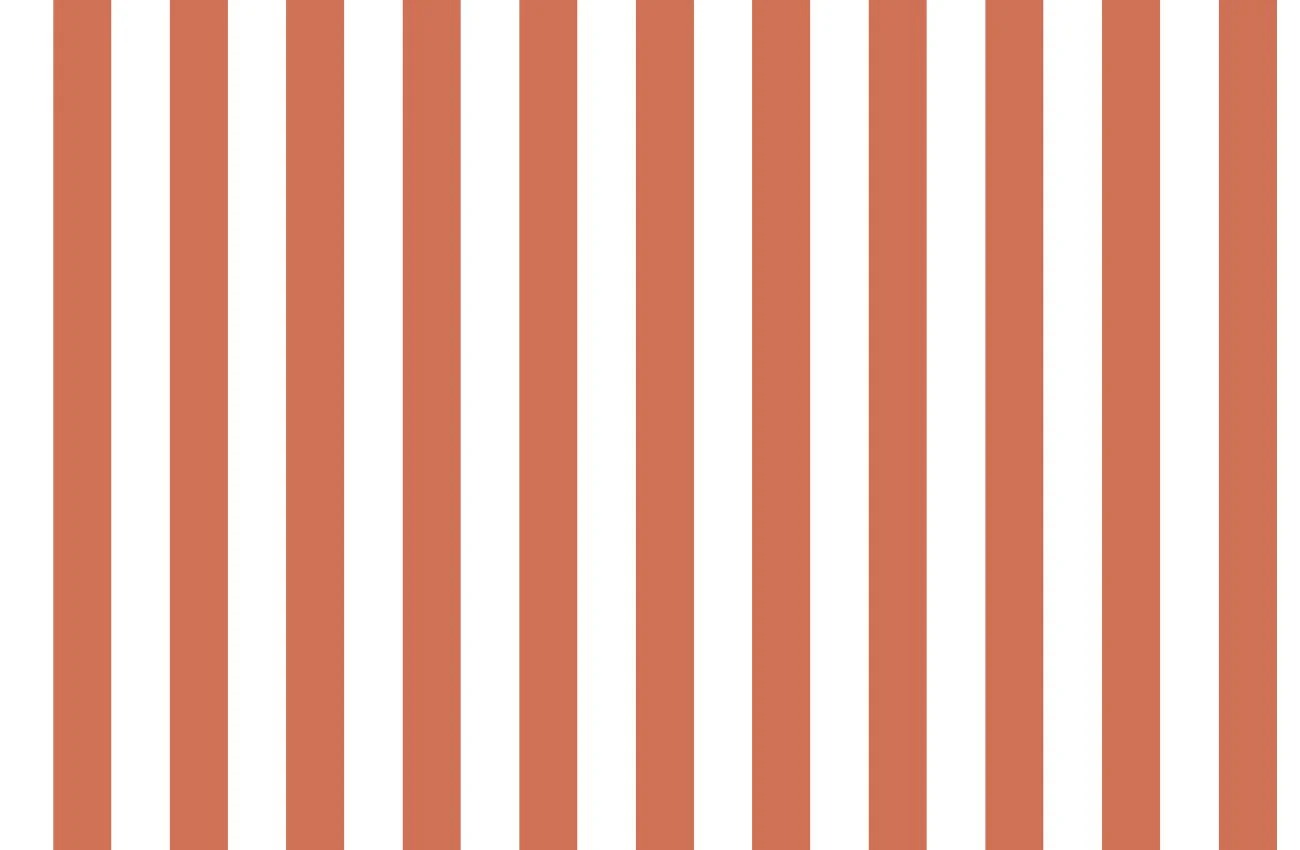 Papier peint rayures orange chambre