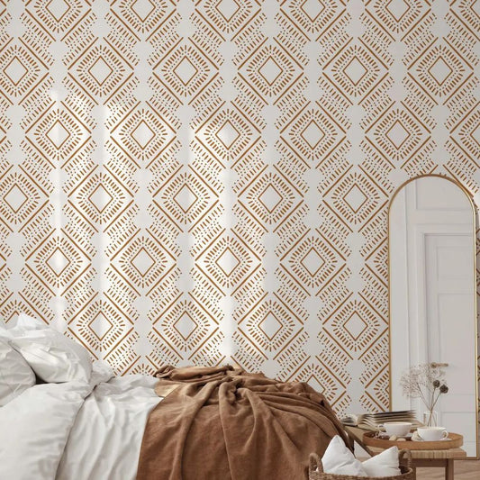 Papier peint scandinave terracotta deco murale
