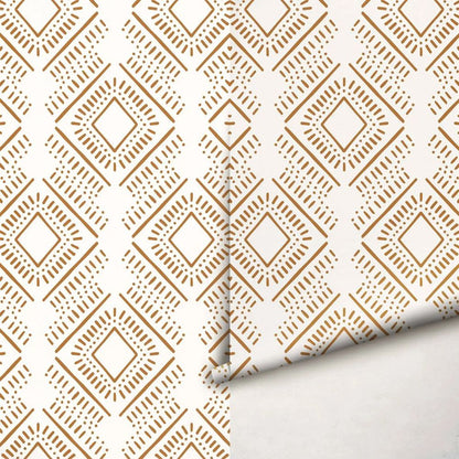 Papier peint scandinave terracotta motif