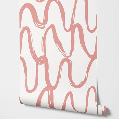 Papier peint terracotta bebe motif