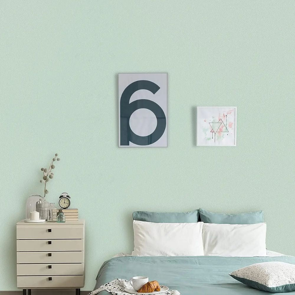 Papier peint vert sauge uni