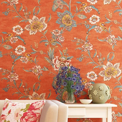 Papier peint vintage terracotta