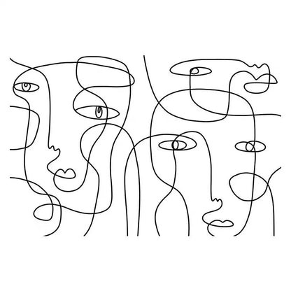 Papier Peint Visage Noir Et Blanc