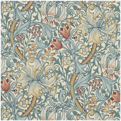 Papier peint william morris Arts & Crafts floral pastel motif