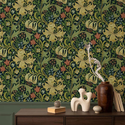 Papier peint william morris golden lily
