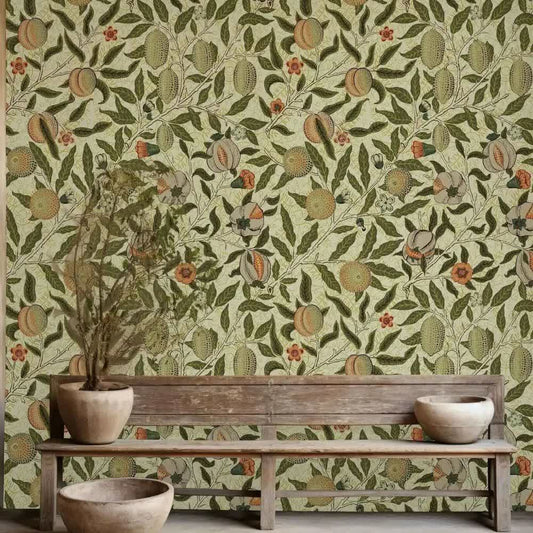 Papier peint william morris grenade vintage