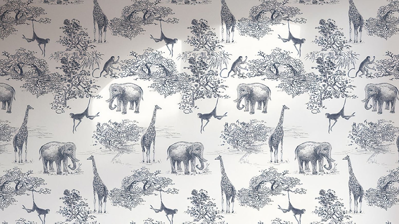 Toile de jouy safari papier peint