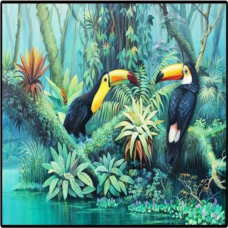 Papier Peint Jungle Toucan