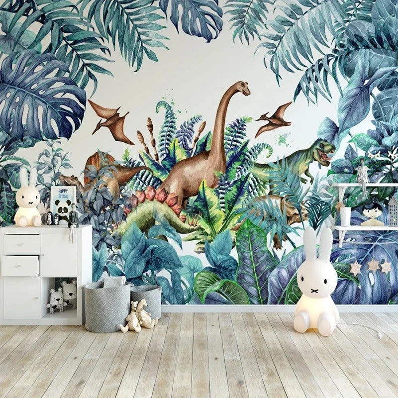 Papier Peint Jungle Dinosaure