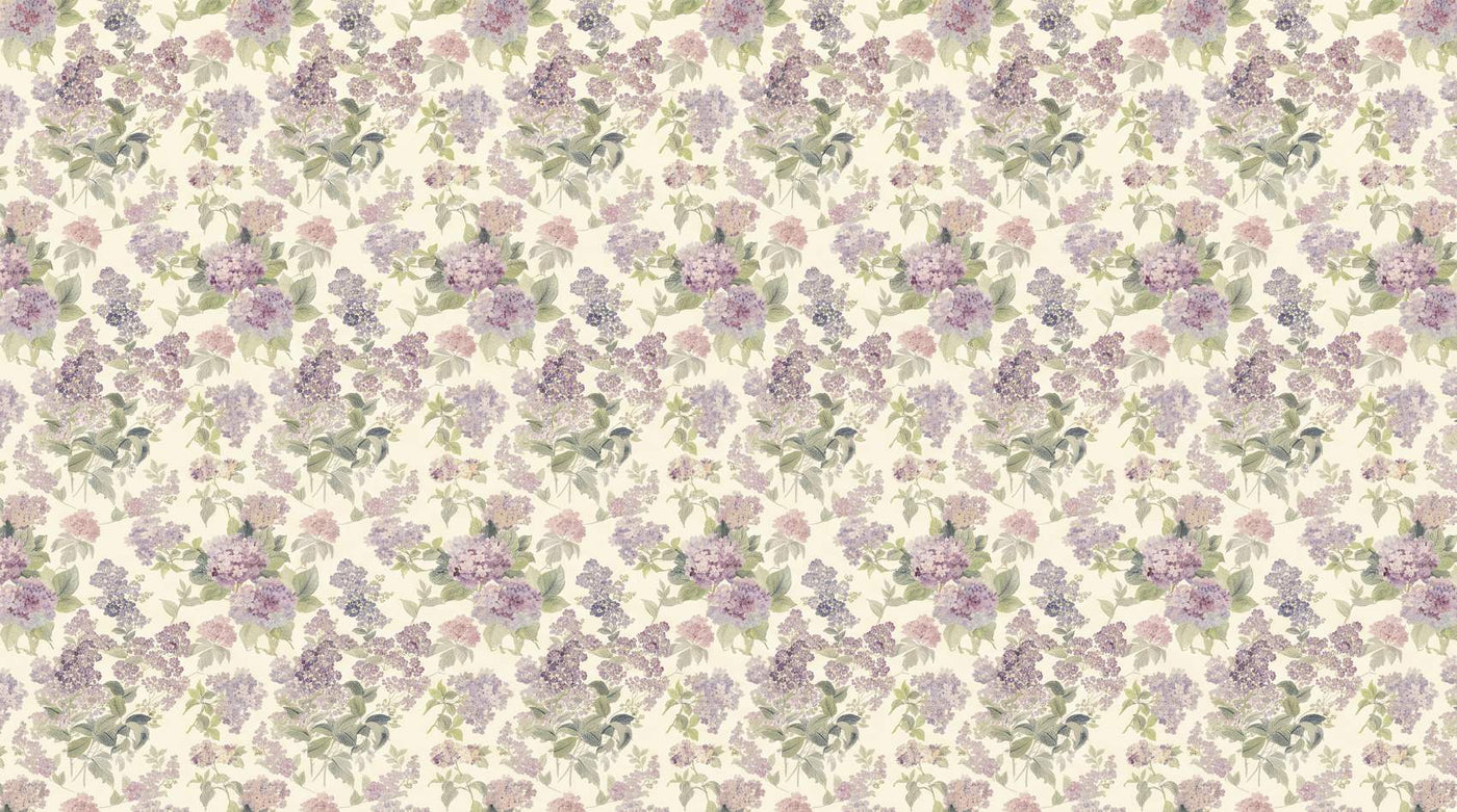 Couloir papier peint fleuri