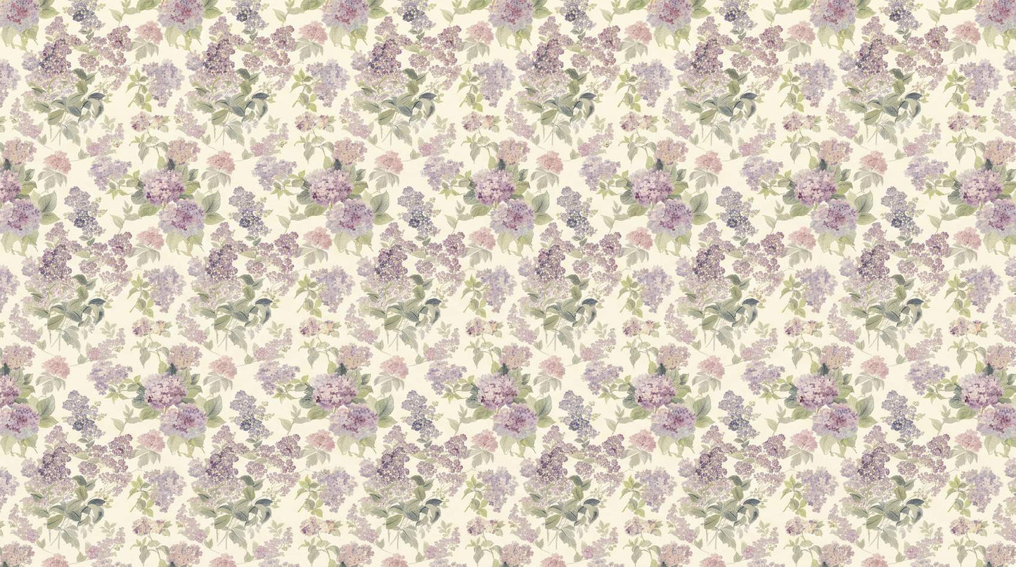 Couloir papier peint fleuri