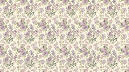 Couloir papier peint fleuri