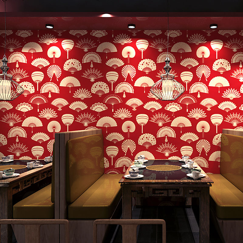 Papier Peint Japonais Rouge – Papier peint panoramique