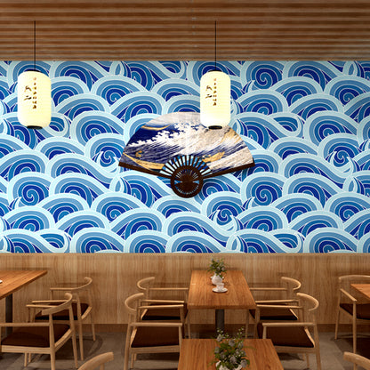 Papier Peint Japonais Bleu