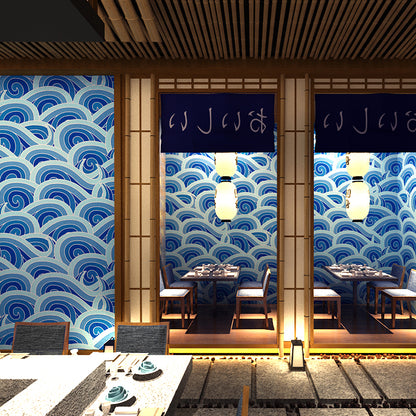 Papier Peint Japonais Bleu