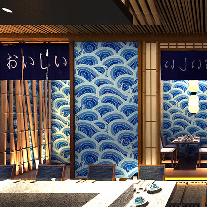 Papier Peint Japonais Bleu