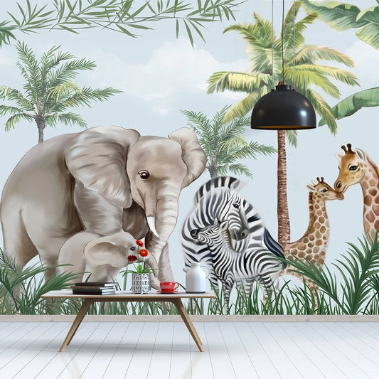 Papier Peint Jungle Éléphant