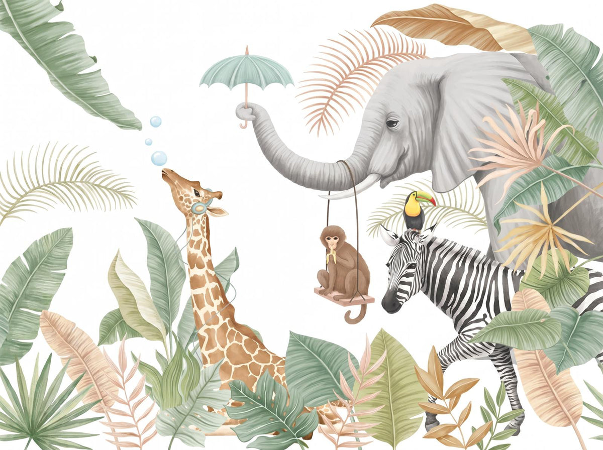 Jungle papier peint feuillage