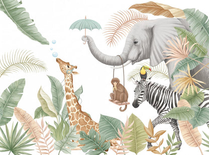 Jungle papier peint feuillage