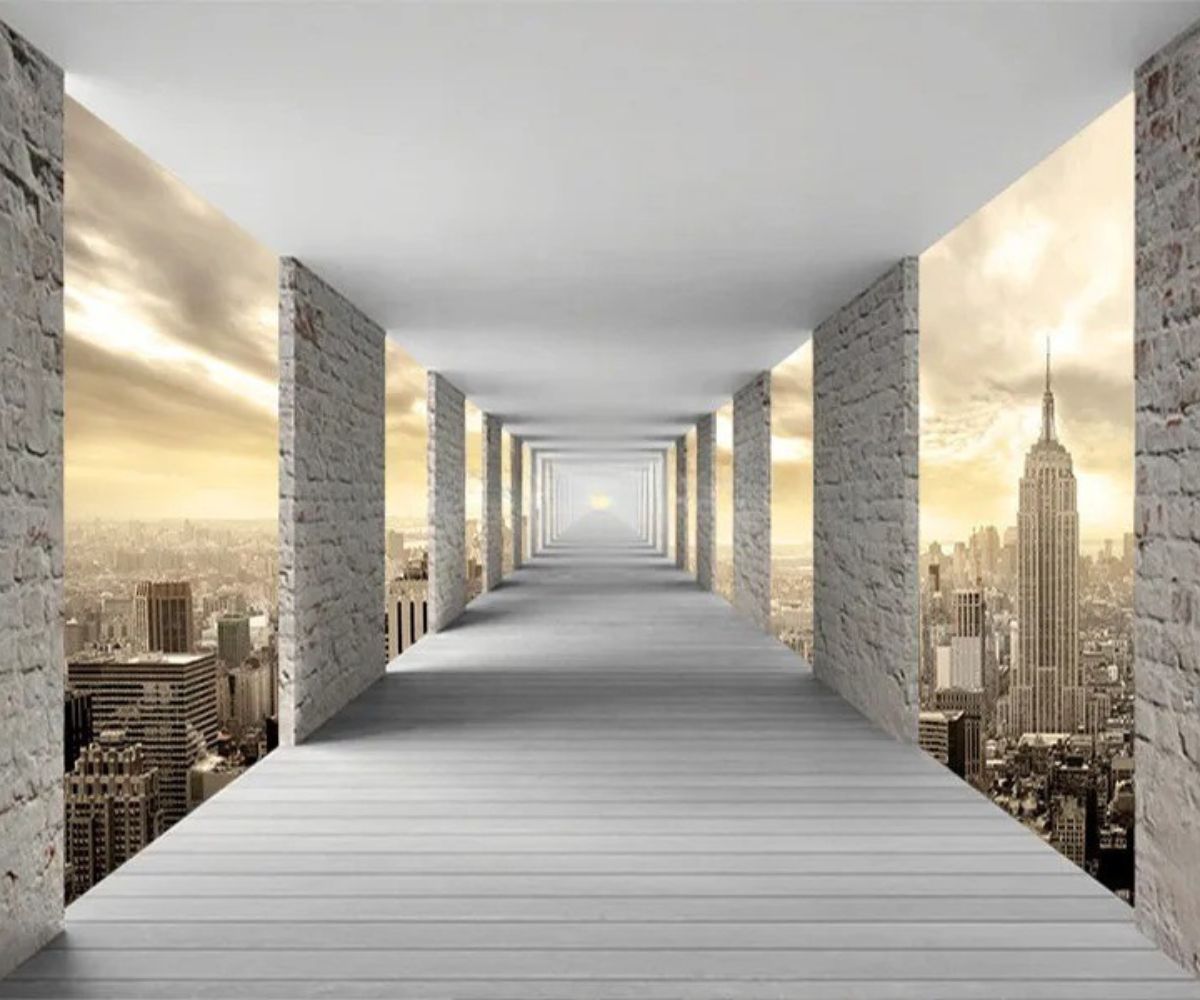Papier peint 3d couloir