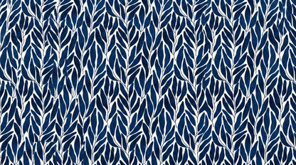 Papier peint algues bleu marine