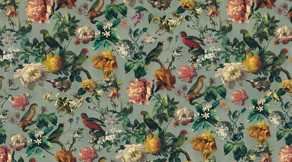 papier-peint-anglais-perroquet-motif