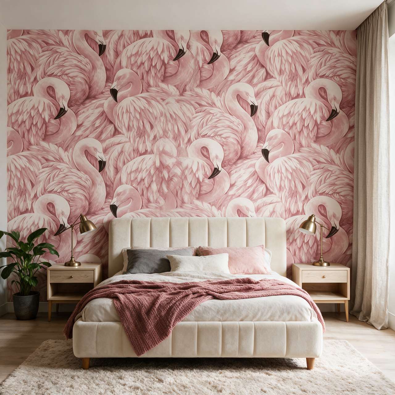 papier-peint-avec-flamant-rose-photo-ambiance-2