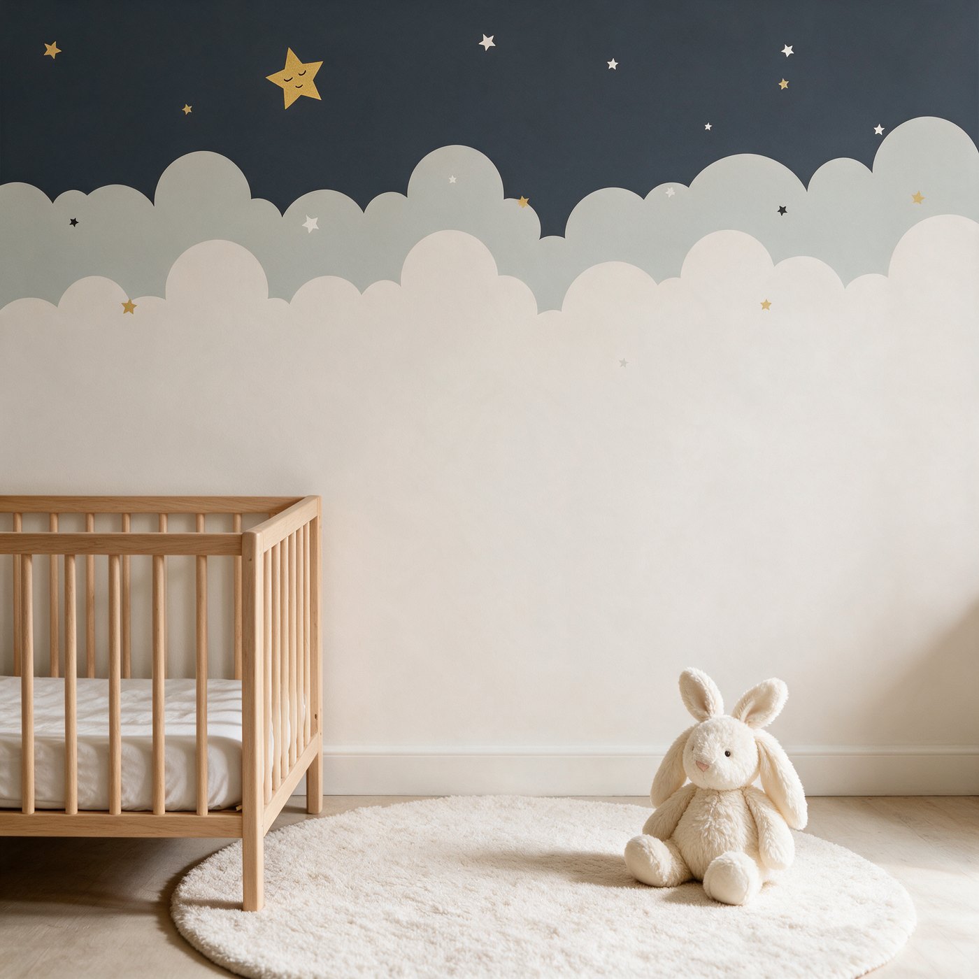 Papier peint bebe nuage décor