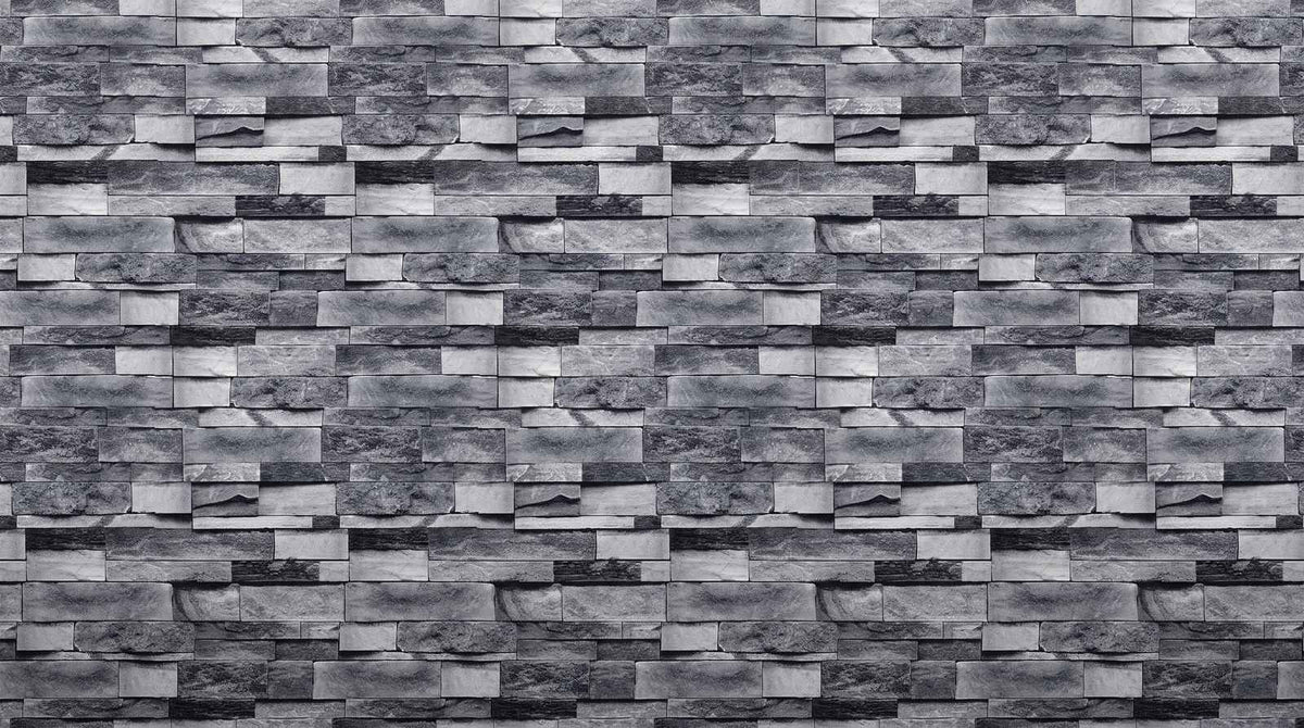Papier peint brique anthracite