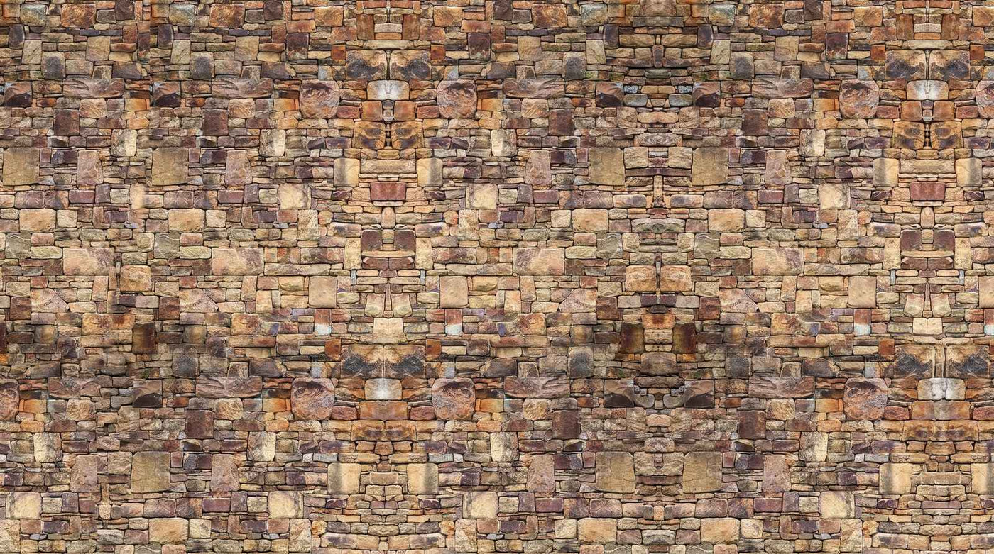 Papier peint brique marron