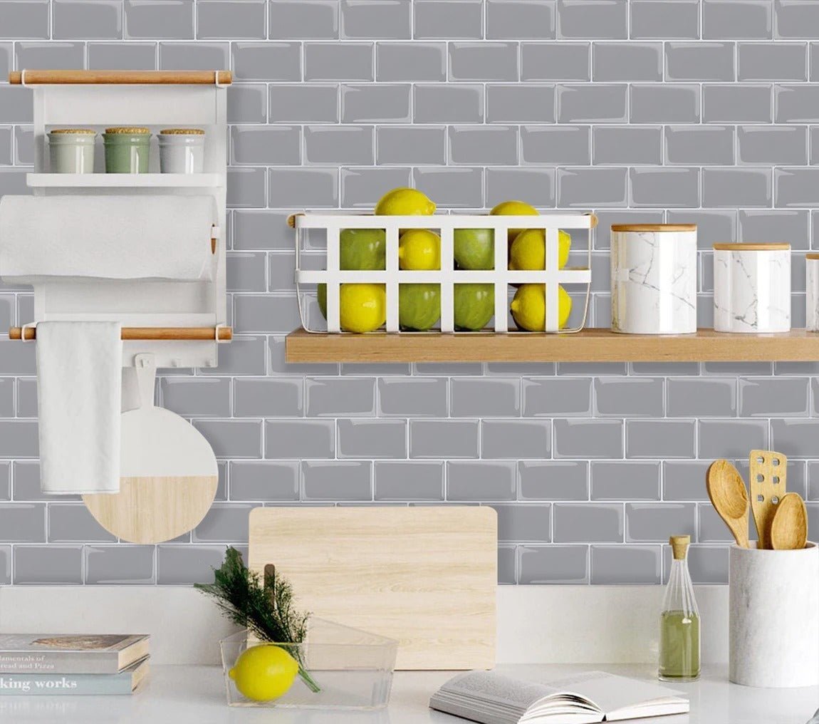 papier peint brique metro blanc