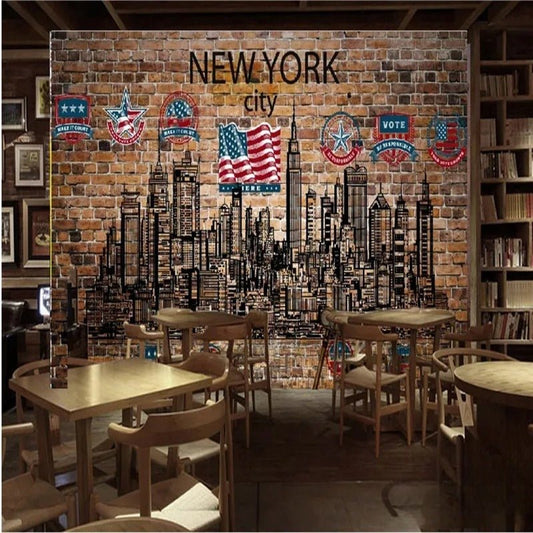 Papier peint brique new york tapisserie