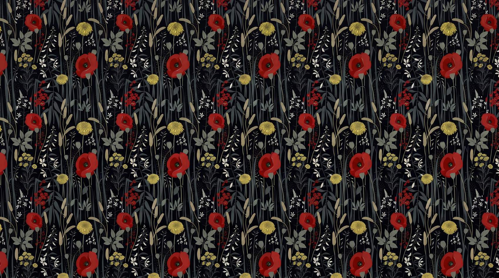 Papier peint coquelicot