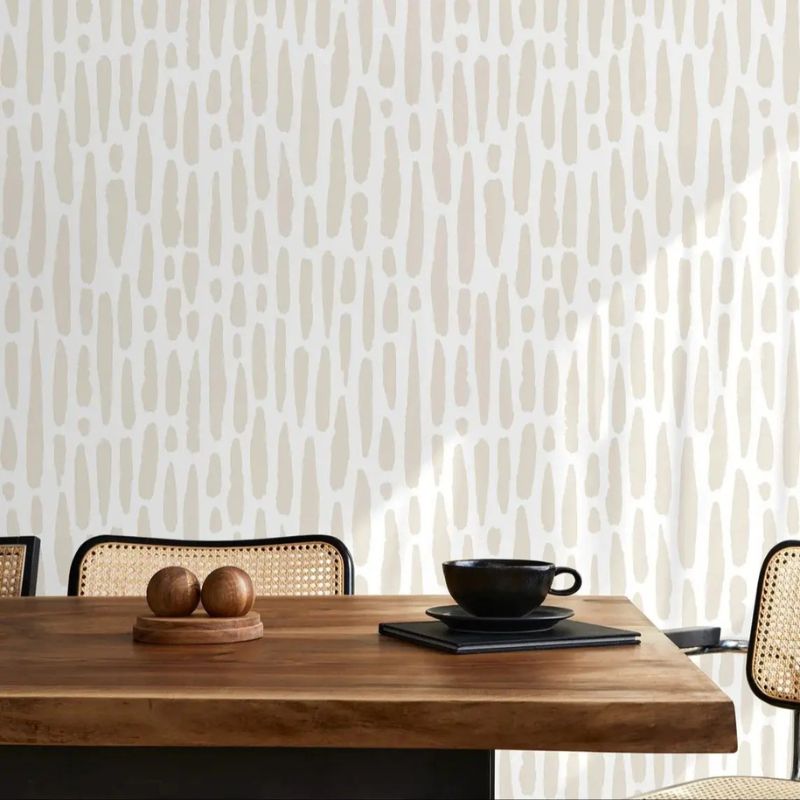 Papier peint couloir beige