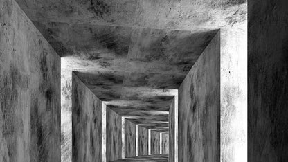 papier-peint-couloir-gris-motif