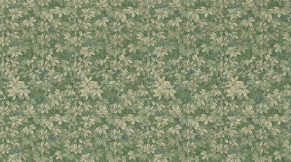 Papier peint feuillage vert sauge